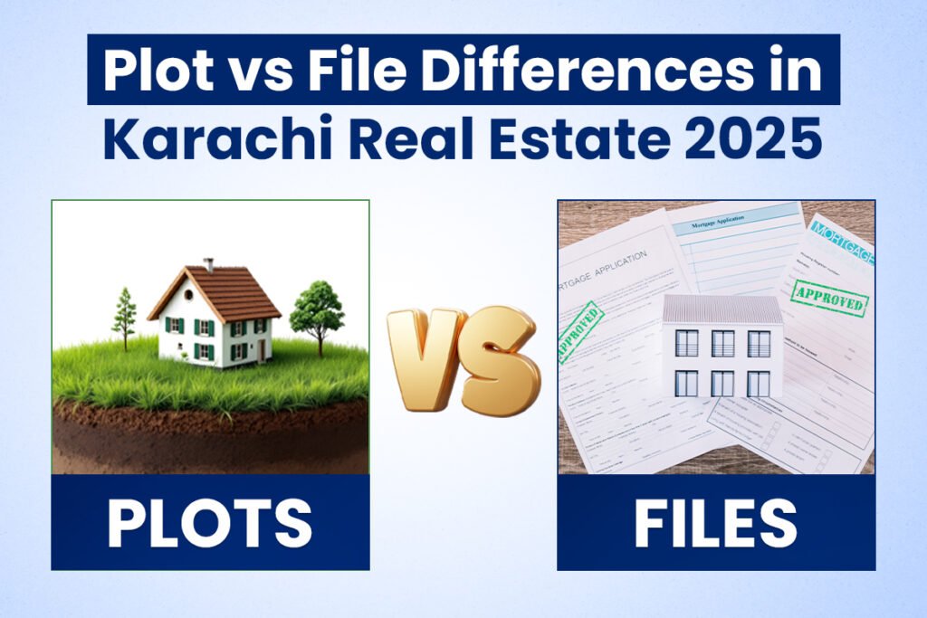 Plot Vs File Difference in karachi real estate